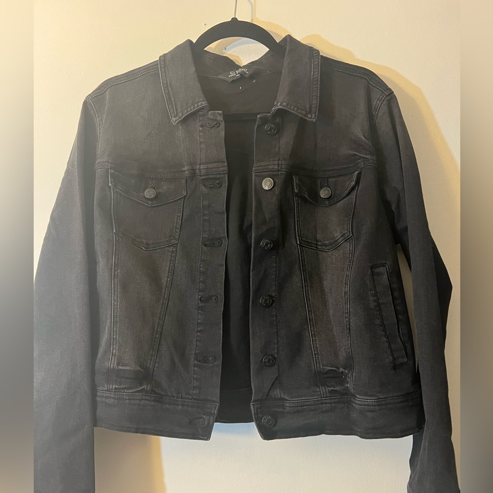 NWOT charcoal gray denim jacket